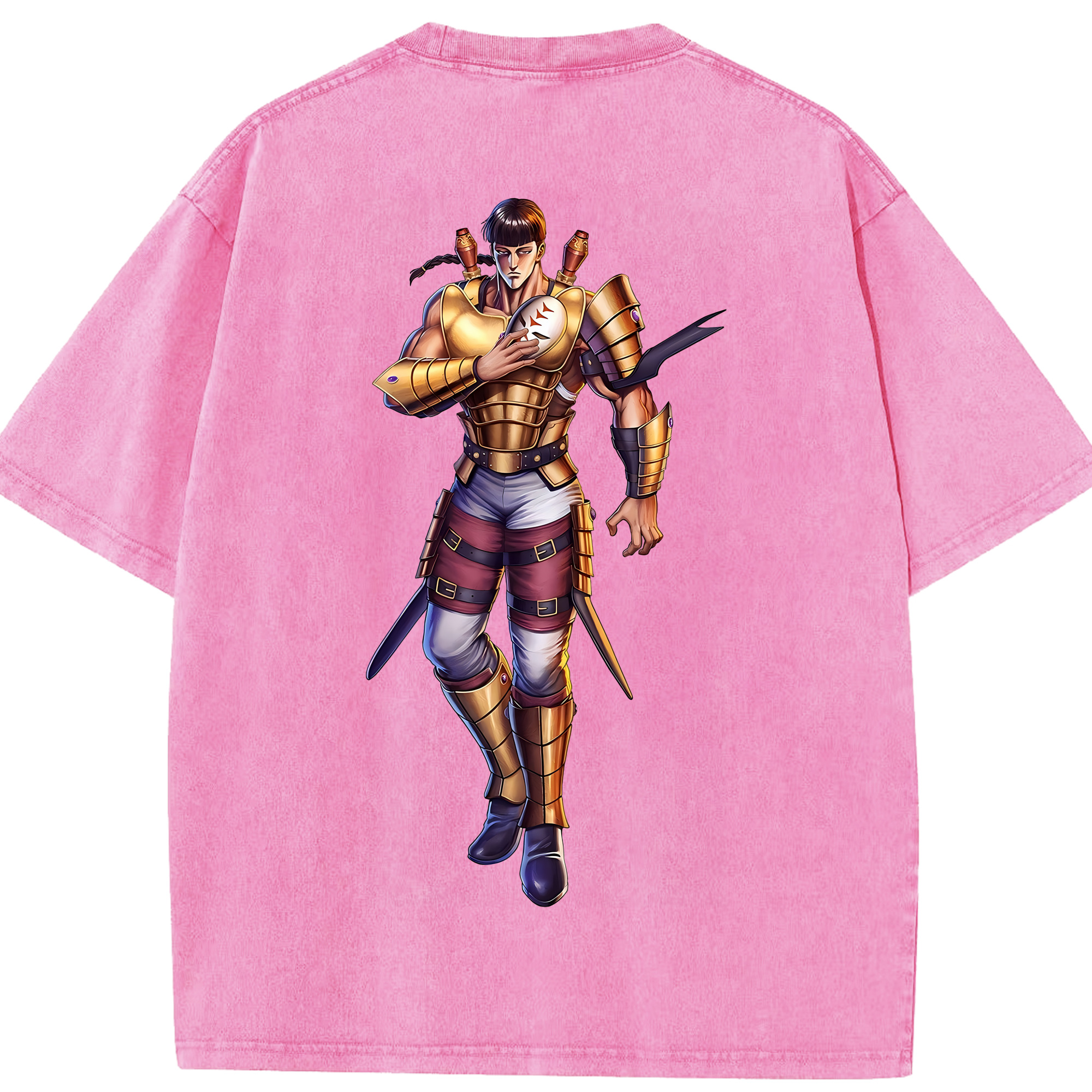 （画像用） 北斗の拳 Fist of the North Star 綿100% ヴィンテージ風 半袖Tシャツ（背面プリント）